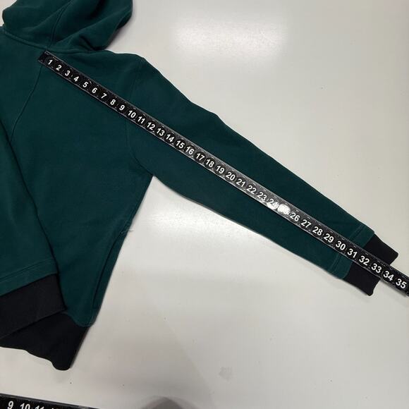 Under Armour Hoodie Womens XL Green Threadborne Spellout Pullover Sweatshirt - Picture 8 of 12